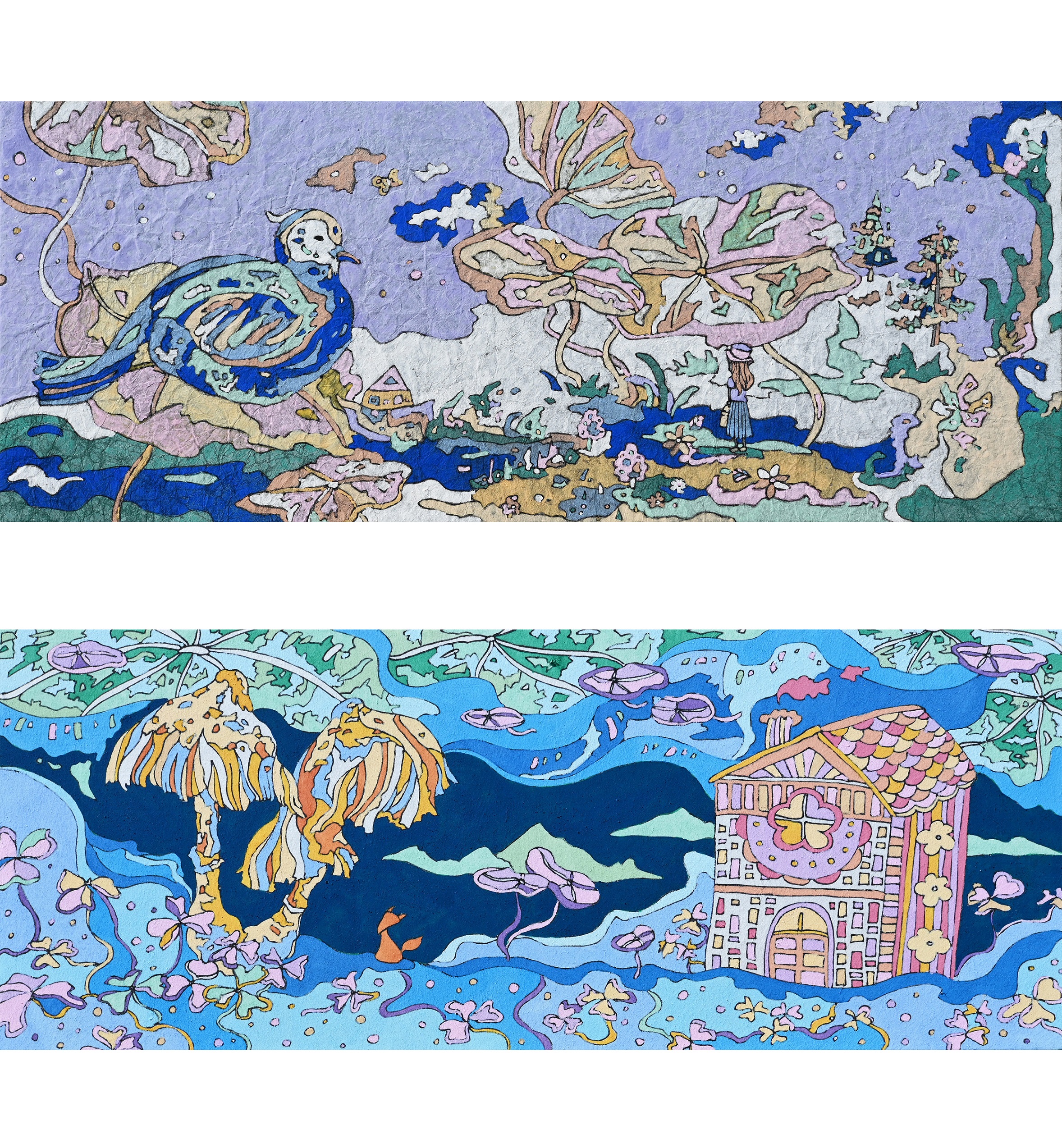 夢旅/黃傘菇樹 (組件，由上至下，共2件)