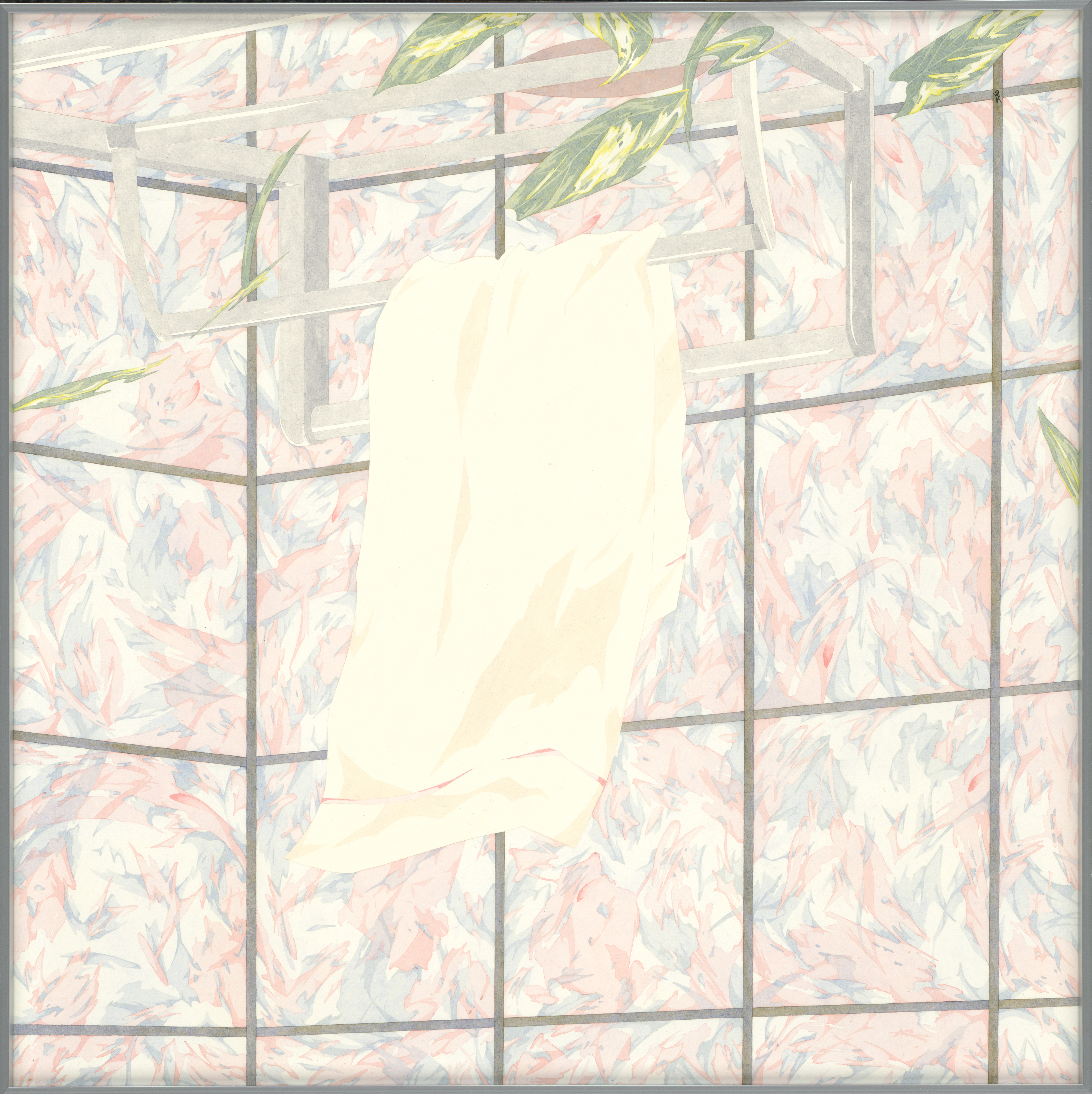 瓷磚與鈴樹藤01 Tile and Epipremnum01
