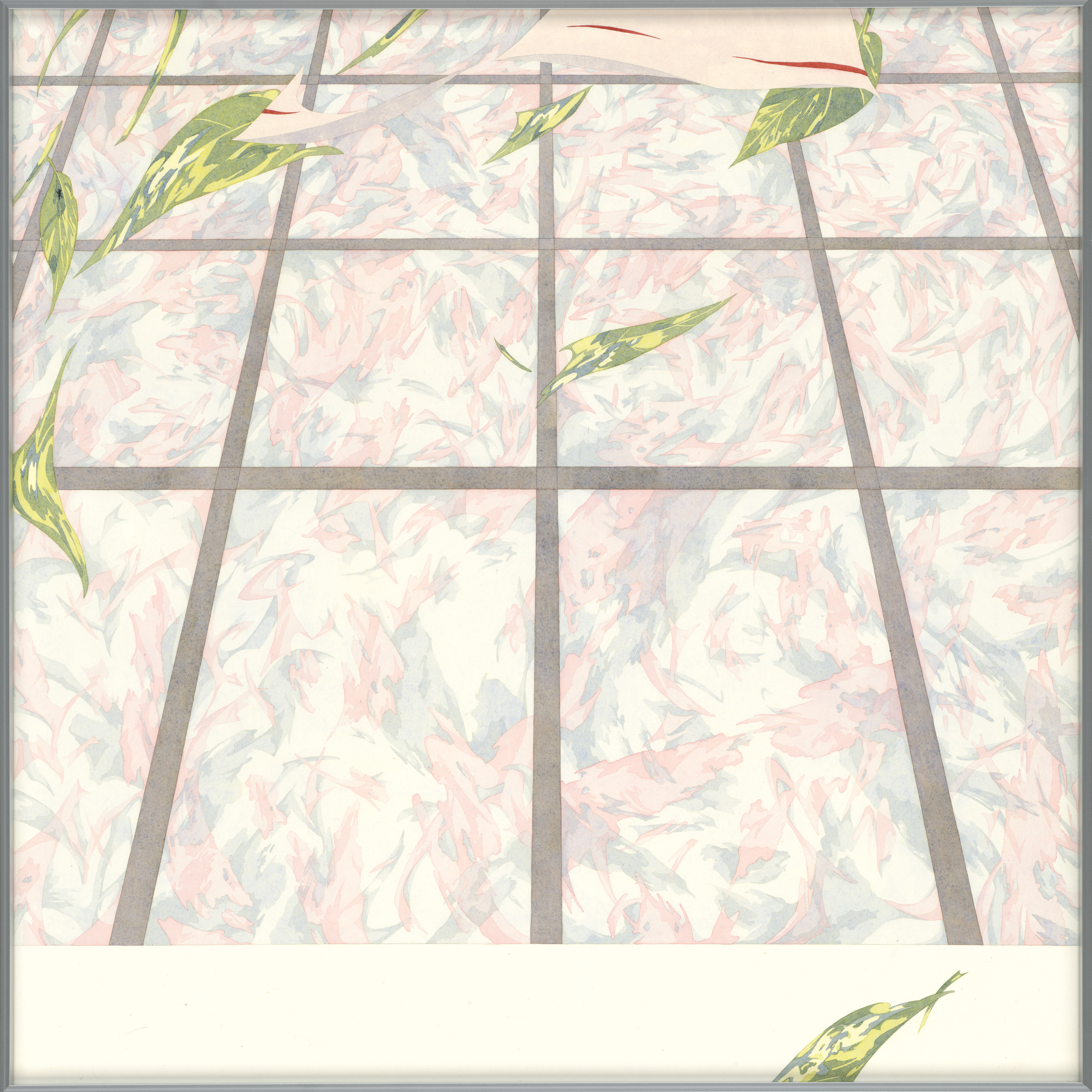 瓷磚與鈴樹藤02 Tile and Epipremnum02