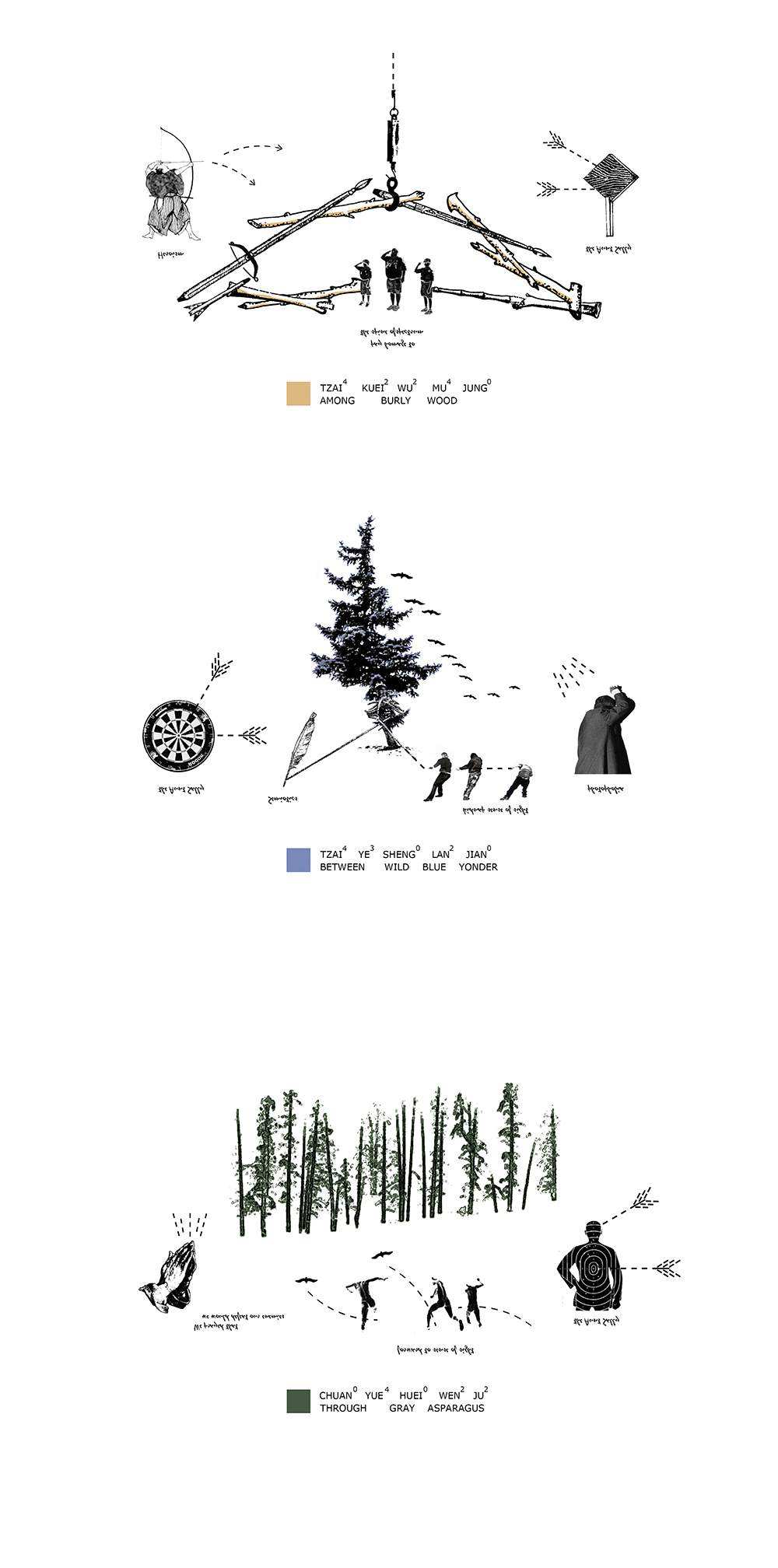 among burly wood#1 、between wild blue yonder#1、through gray asparagus#1