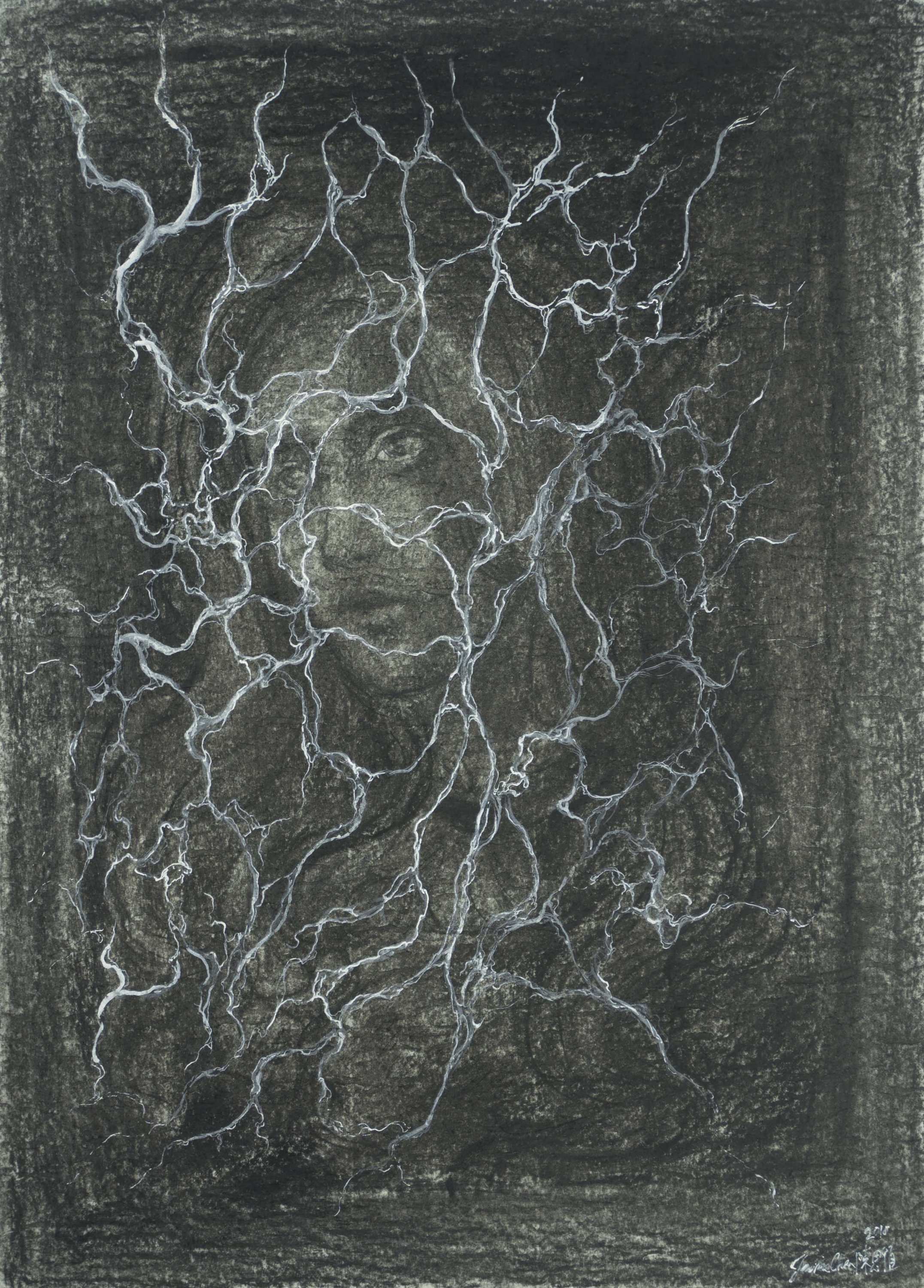 Behind the ripple