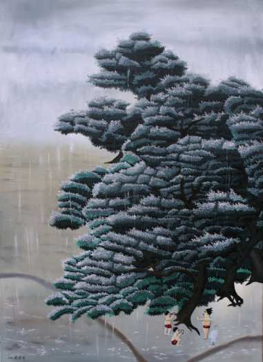 落雪出遊圖
