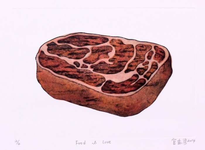 Food & Love-A frozen beef-steak