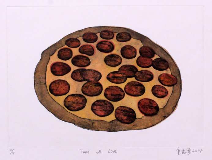 Food & Love-A pepperoni & cheese pizza