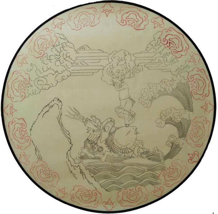 怪山石系列-怪鯉圖